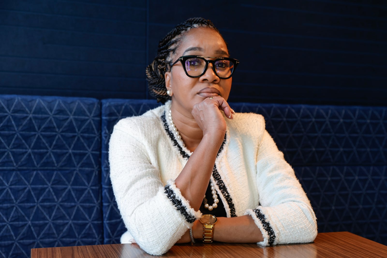 Carla Smith poses for a portrait on Wednesday, Nov. 8, 2023. Smith, a former director of IT for the City of Atlanta is suing because believes she was unfairly fired based on age. (Natrice Miller/ Natrice.miller@ajc.com)