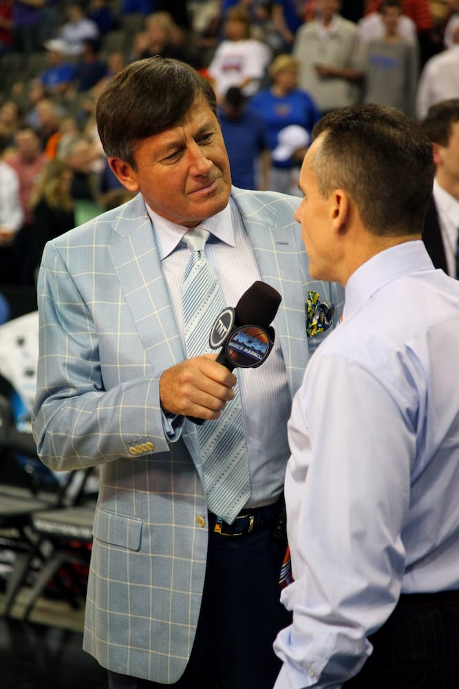 Sideline reporter known as "Mr. Fancy Suit"