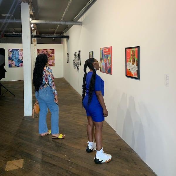 Visitors view at exhibit at Eyedrum in 2022. Photo: Courtesy of Eyedrum