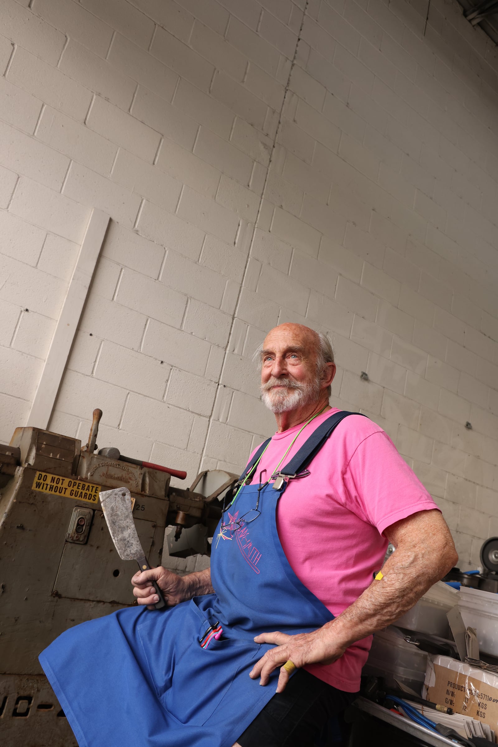 Geoff Edges is seen here with a 1917 buffer that he hopes to refurbish. Tyson Horne/tyson.horne@ajc.com
