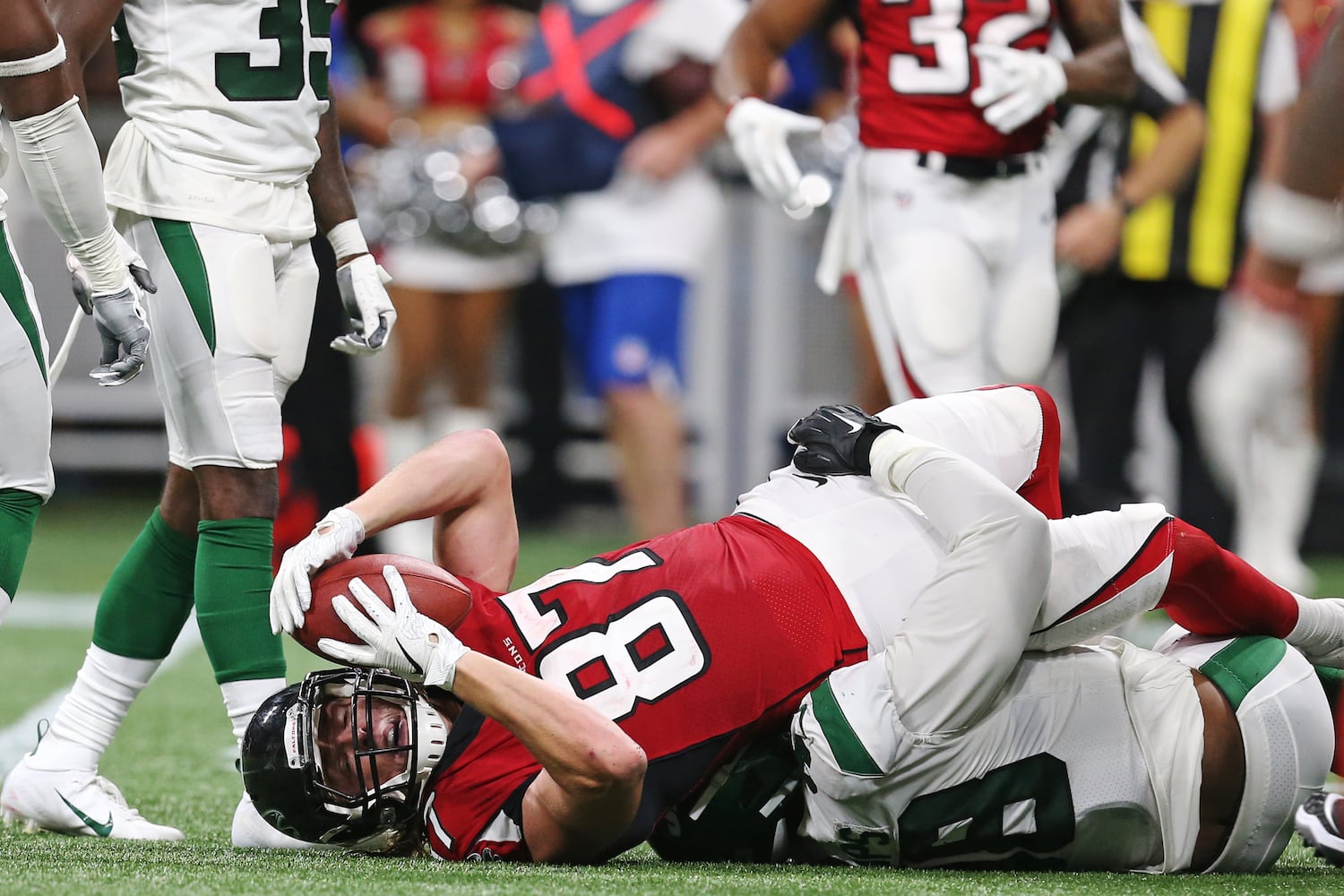 Photos: Falcons lose to Jets in third exhibition game