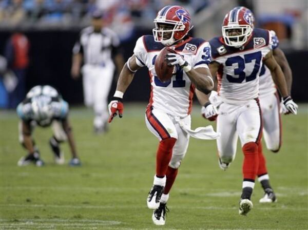 Jairus Byrd is on the move. (Rick Havner/Associated Press)