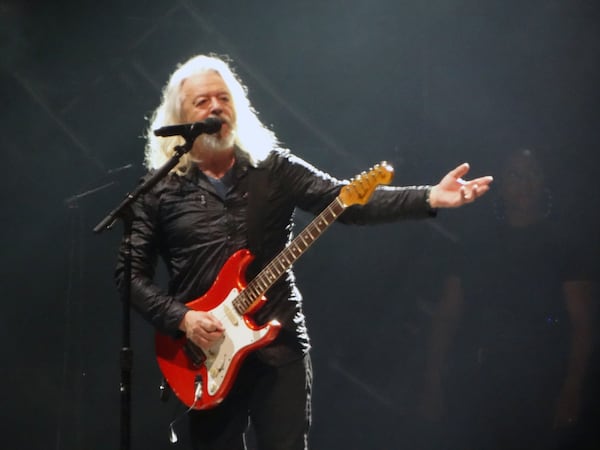 Roland Orzabal, 60, showed plenty of vocal range and vibrancy during the Tears for Fears concert at Ameris Bank Amphitheatre in Alpharetta June 12, 2022. RODNEY HO/rho@ajc.com