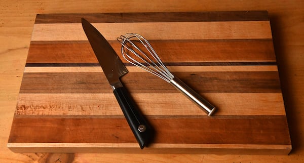 Sarah O'Brien's favorite kitchen tools include a nice cutting board, a sharp knife and a whisk. (CHRIS HUNT FOR THE ATLANTA JOURNAL-CONSTITUTION)