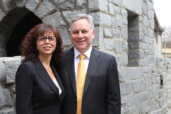 Nicholas Ladany and his wife, Randa El Jurdi.