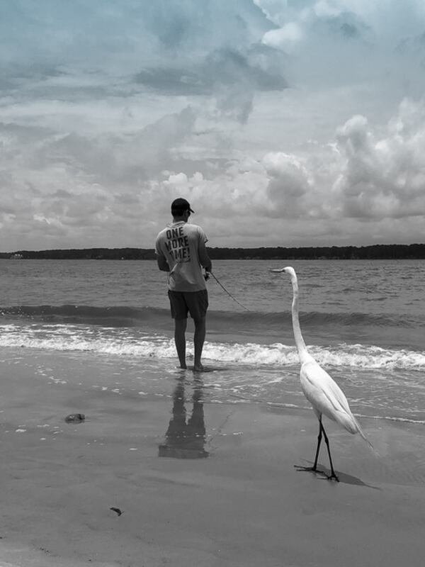 Rachael Brice of Lilburn took this picture of her brother and his fishing buddy at Hilton Head Island, South Carolina.