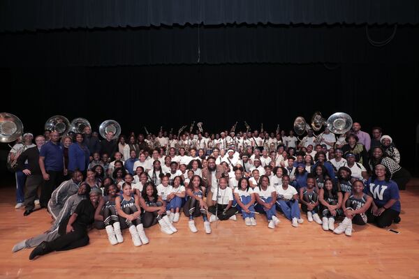 Students at Westlake High school received $84,000 worth of musical instruments from StubHub Thursday.