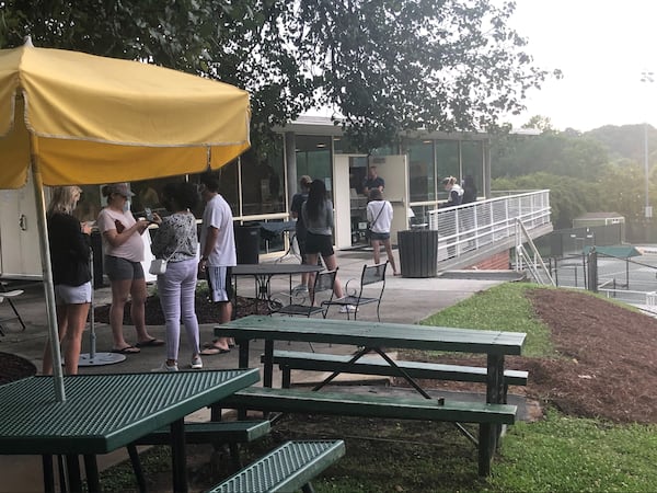 Voters at Bitsy Grant Tennis Center.