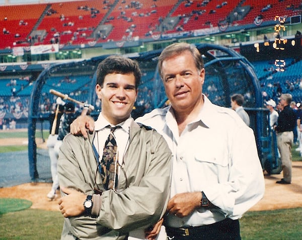 Don Farmer with his son Justin Farmer in 1992. CONTRIBUTED