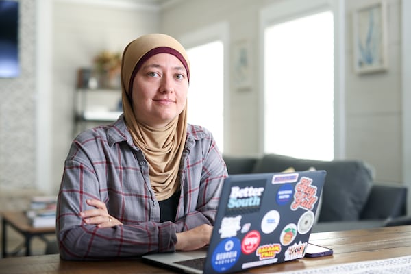 Rep. Ruwa Romman, a Democrat from Duluth and the only Palestinian American in the General Assembly, criticized the tough law enforcement response to pro-Palestinian rallies as a “grave injustice.”
“We cannot collectively punish protesters because of a few bad actors. This is an incredibly dangerous path we’re going on,” Romman said. (Jason Getz / Jason.Getz@ajc.com)