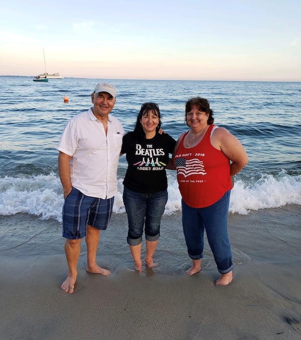 John-Manuel Andriote is shown with 2020 his sisters Pam Andriote Day (center) and Susan Andriote Gladue in 2020. Andriote moved to Atlanta last year to be near his siblings.