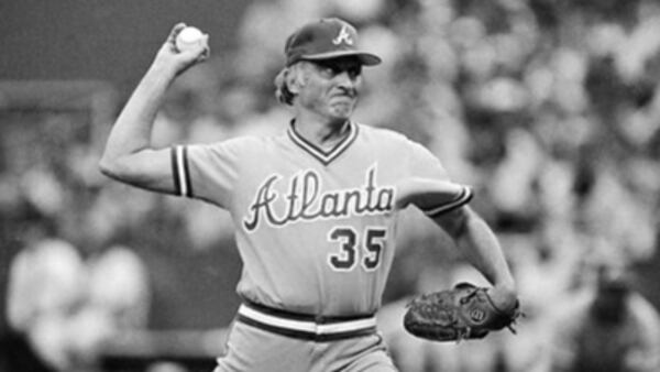 Phil Niekro in 1982 NLCS after a 17-4 season at age 43. (AJC file photo)