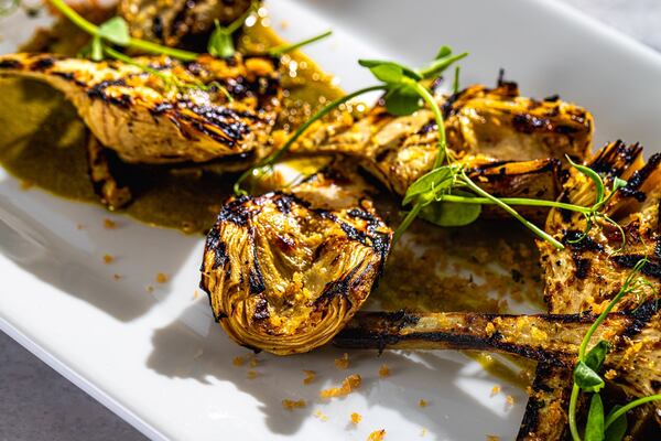 Tre Vele’s Grilled Baby Artichokes, Herb Pangrattato and Salsa Verde
(Courtesy of Ryan Aaron)