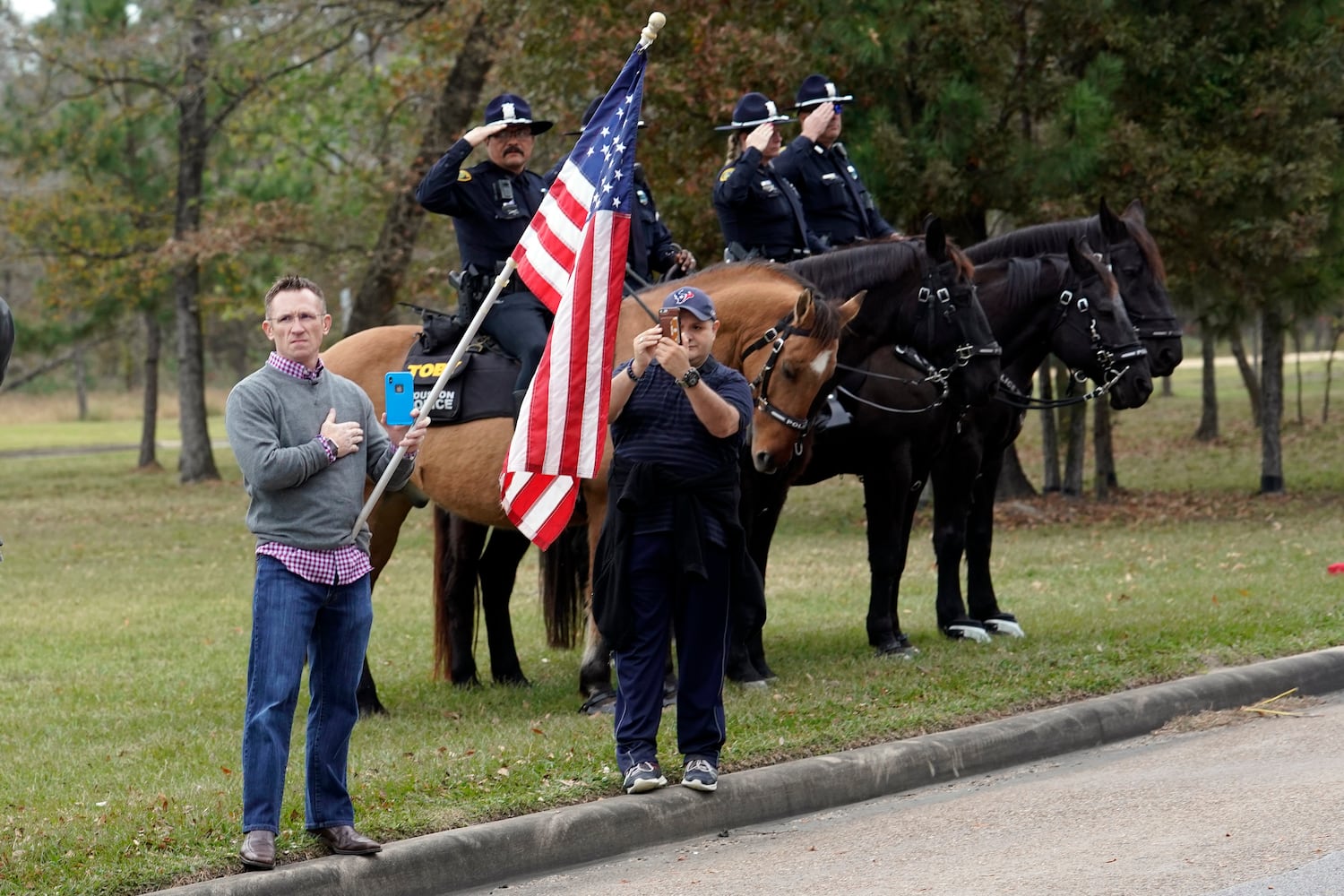 Photos: Mourners say goodbye to President George H.W. Bush in Houston