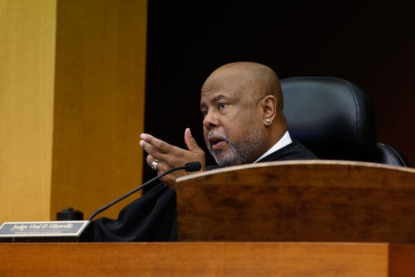 Judge Ural Glanville speaks during his first court appearance since being removed from the YSL trial on Friday, Aug. 2, 2024. He is presiding over the Fulton death penalty case against spa shooter Robert Aaron Long.(Natrice Miller/ AJC)