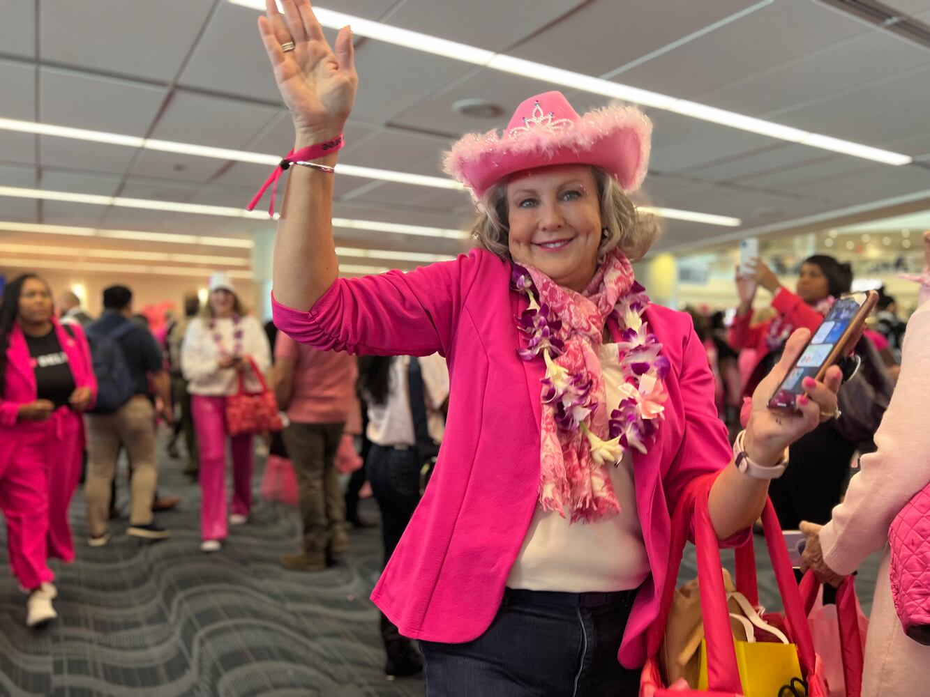 Delta's Pink Plane flight of breast cancer survivors took off Monday