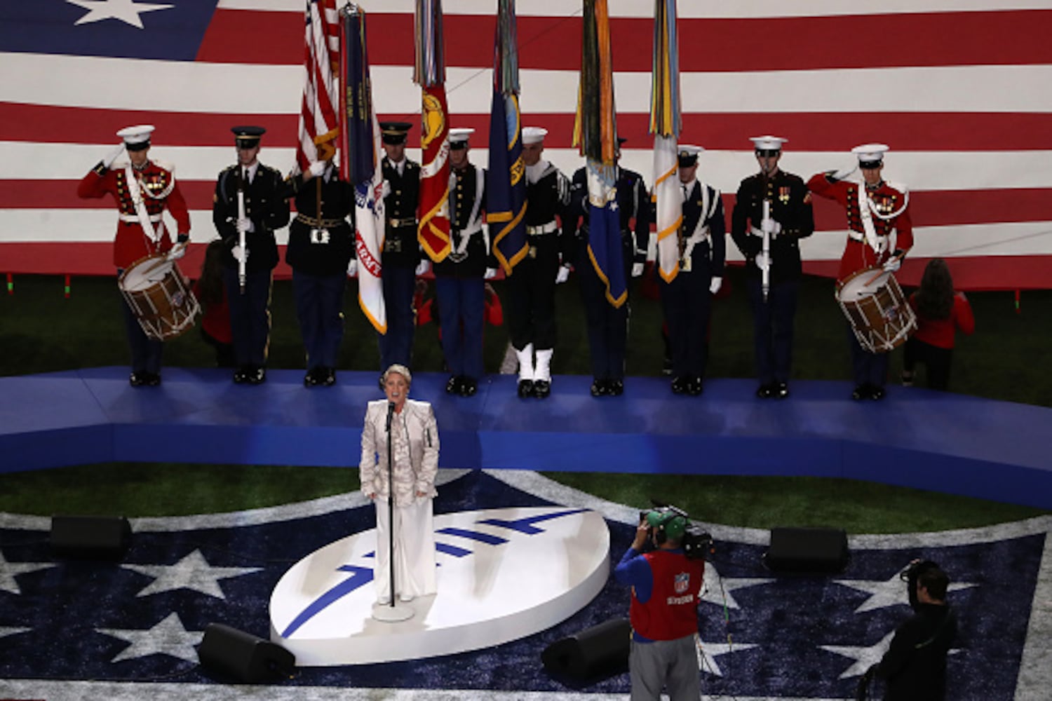 Photos: Pink performs the national anthem at Super Bowl LII