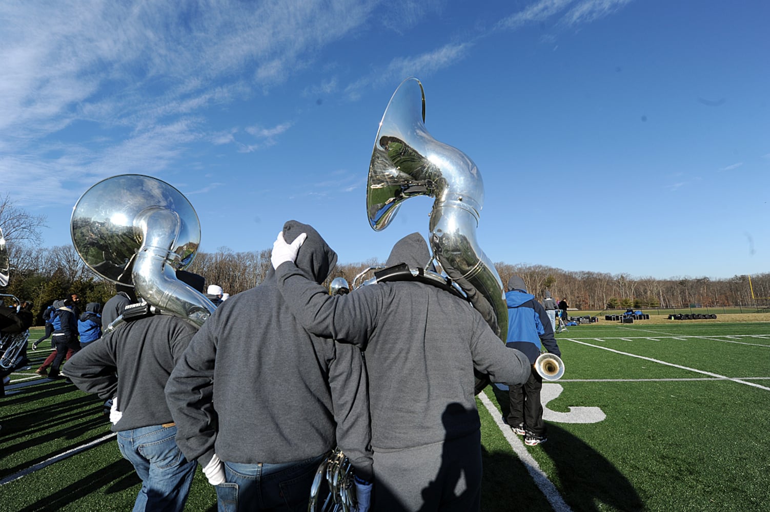 GSU Marching Band practices for the last time at Flint Hill School in Fairfax, VA.