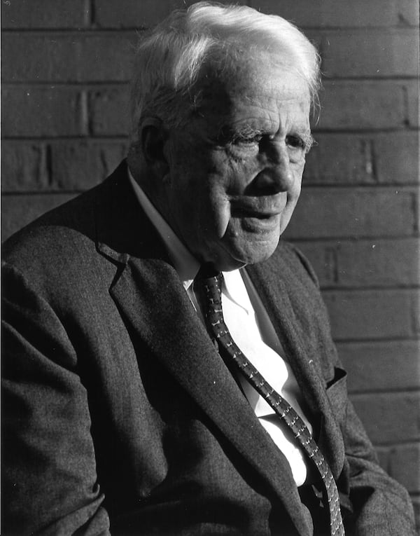 Robert Frost on his last visit to Agnes Scott College in 1962, at age 87. 
Courtesy Agnes Scott College.