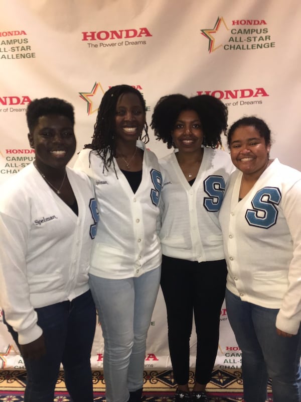 The Spelman College quiz bowl team, the 2018-19 national champions through the Honda Campus All-Star Challenge.