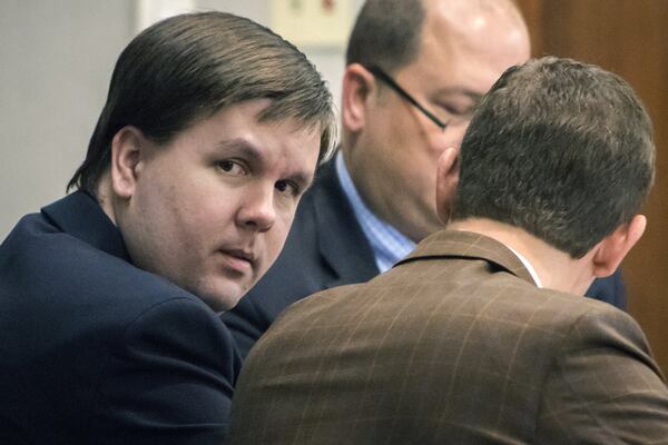 Justin Ross Harris with his attorneys during his murder trial in Brunswick, Ga. (Stephen B. Morton/Atlanta Journal-Constitution via AP, Pool)