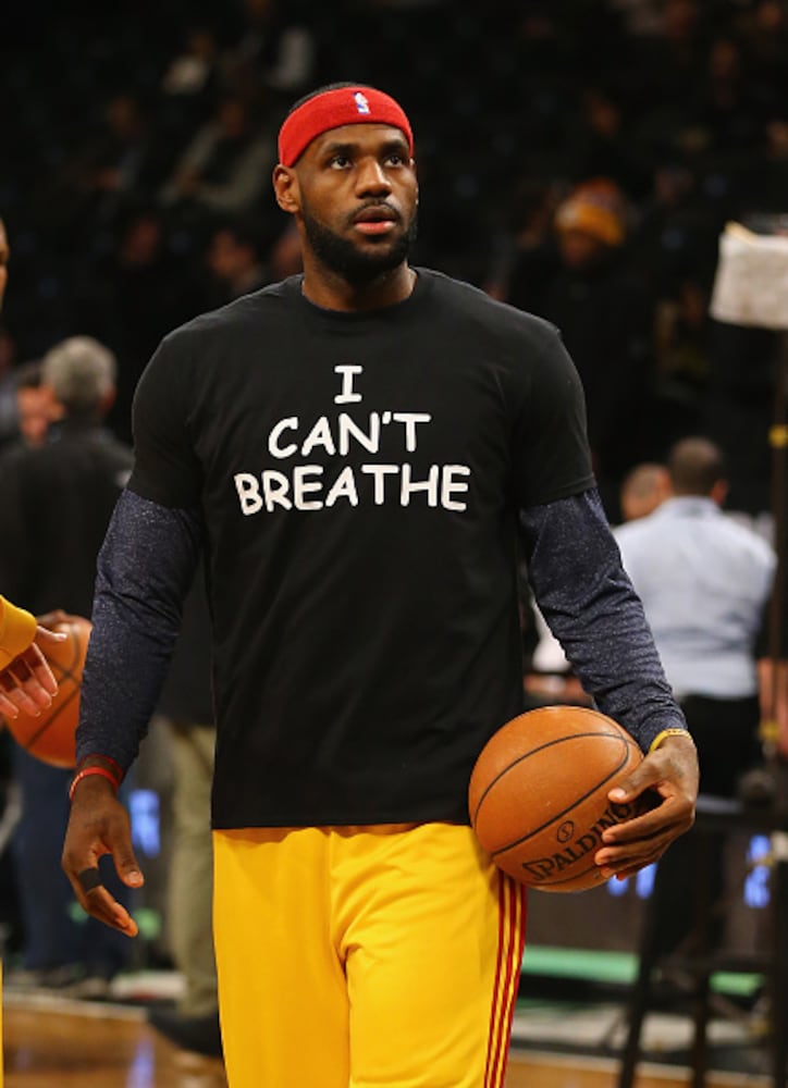 LeBron James wears 'I can't breathe' t-shirt