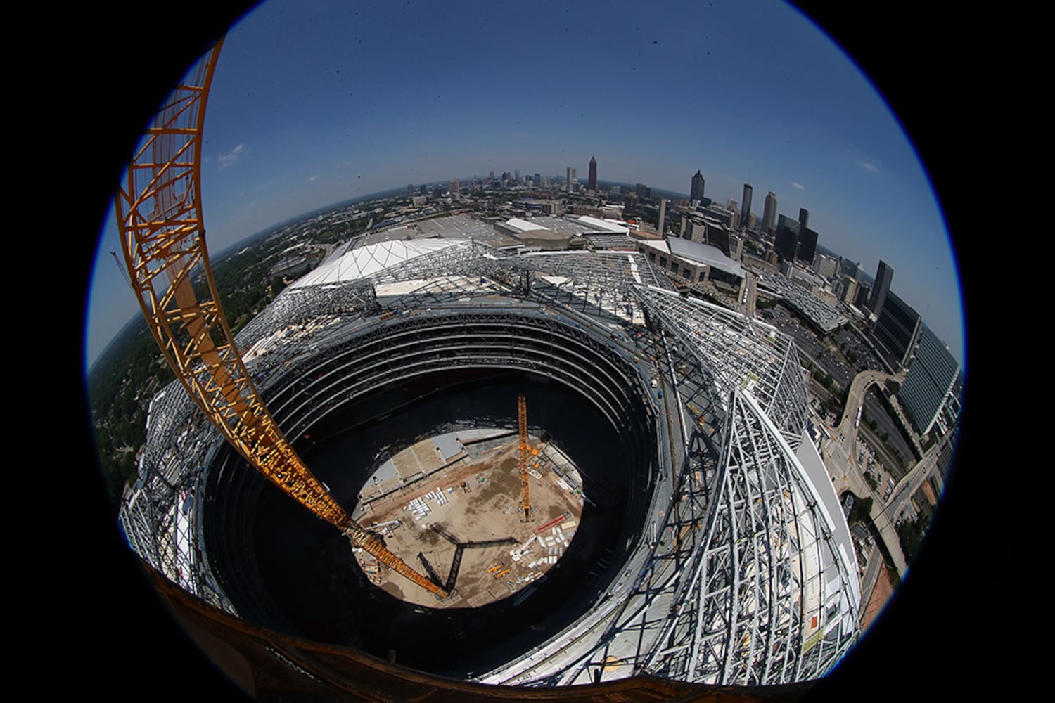 View from atop Mercedes-Benz Stadium