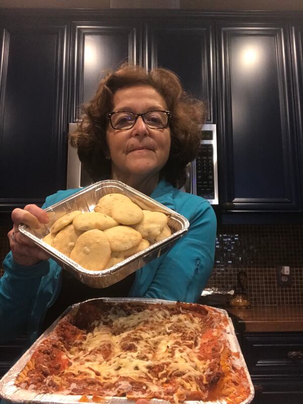 Wendy Kapiloff has been making lasagna for people who might need it for a variety of reasons - hungry families, first responders, health care workers. She will be alone on Thanksgiving and may be preparing meals for others on that day. (Contributed)