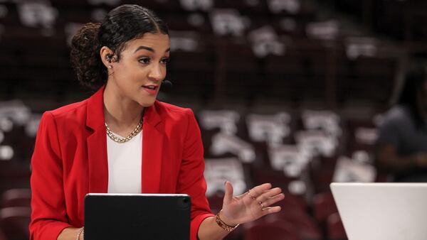 Andraya Carter is one of the top names on ESPN’s newly revamped WNBA coverage and has worked on prime-time men’s basketball broadcasts. (Photo by Travis Bell / ESPN Images)