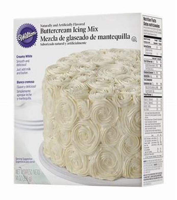 Add butter and milk to Wilton Buttercream Icing Mix for enough frosting for an 8-inch, two-layer cake.