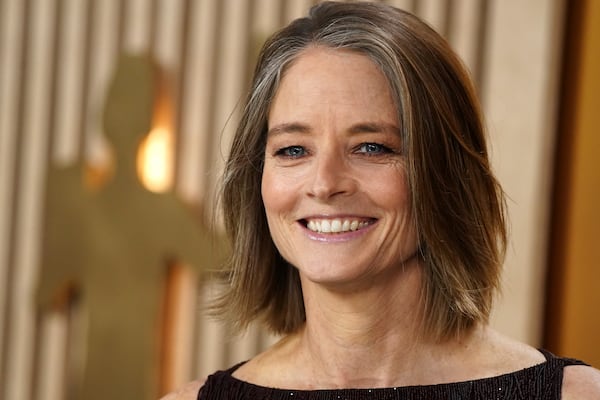 Jodie Foster arrives at the 31st annual Screen Actors Guild Awards on Sunday, Feb. 23, 2025, at the Shrine Auditorium in Los Angeles. (Photo by Jordan Strauss/Invision/AP)