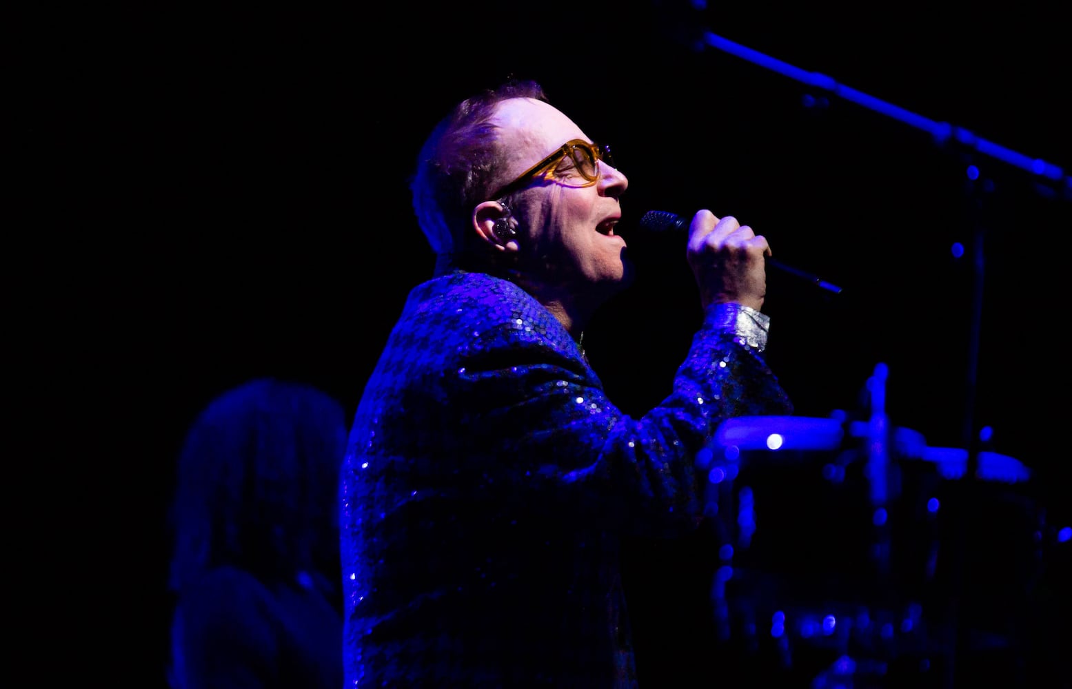 Fred Schneider of the B-52s performs on the band's farewell tour at the Fox Theatre on Friday, January 6, 2022. The band's three final Atlanta dates are Friday-Sunday, Jan. 6-8. (Photo: Ryan Fleisher for The Atlanta Journal-Constitution)