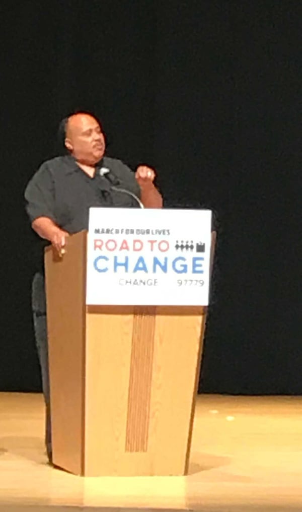 Martin Luther King III speaks at a March For Our Lives rally in Atlanta on July 29, 2018. (Photo: ERIC STIRGUS / ESTIRGUS@AJC.COM)