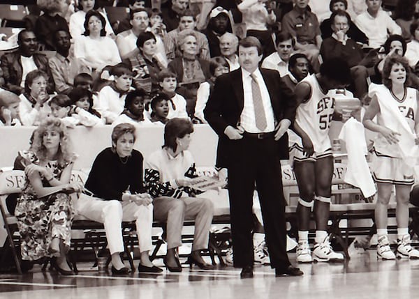 Georgia Tech women's basketball coach Nell Fortner spent four seasons as a graduate assistant and then assistant at Stephen F. Austin, the Yellow Jackets' first-round opponent in the first round of the 2021 NCAA Tournament. (Hardy Meredith)