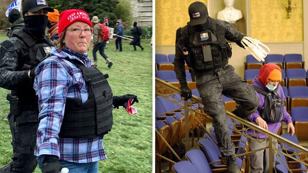 Eric Gavelek Munchel, aka "Zip-tie guy," is being held as he awaits trial for his alleged role in the Jan. 6, 2021, attack on the U.S. Capitol. His mother, Lisa Marie Eisenhart, also arrested in connection with the incident, is complaining about the restrictive conditions in jail. (Win McNamee/Getty Images/TNS)