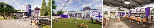 Renderings of Skiptown, a dog park and restaurant set to open in Kirkwood. / Courtesy of Skiptown