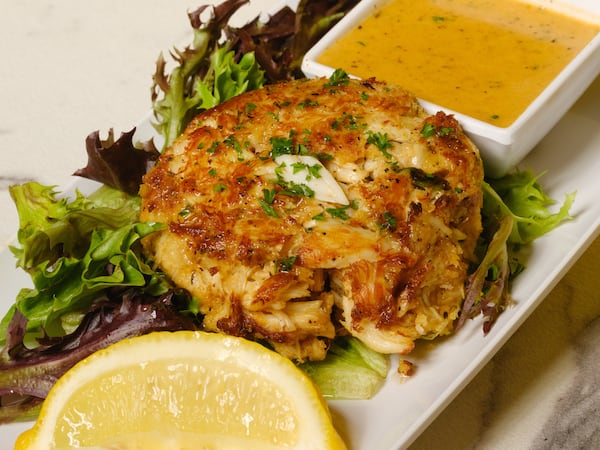 Bankhead Seafood serves up a Baltimore-style, jumbo lump crab cake. (Courtesy of Andrew Thomas Clifton)