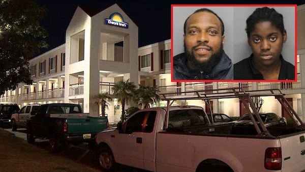 Brandon Myers and Jasmine Avery were arrested on pimping charges Wednesday at a Marietta Days Inn on Northwest Parkway, according to jail records. (Credit: Channel 2 Action News)