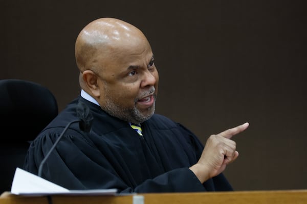 Fulton County Chief Judge Ural Glanville spoke to YSL defendants as the trial entered its second week at Fulton County Superior Court on  Monday, Dec 4, 2023. Miguel Martinez /miguel.martinezjimenez@ajc.com