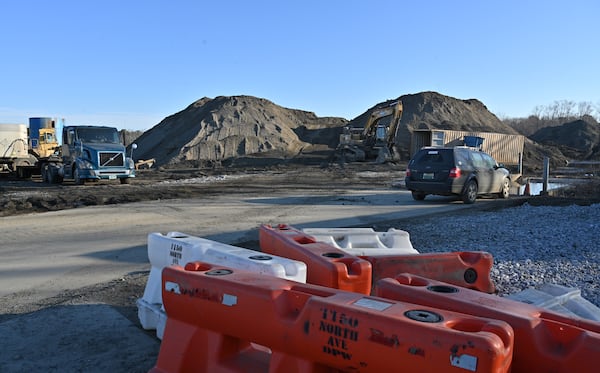 A waste pile is shown on one of several sites run by TAV Holdings Inc. on Wednesday, January 26, 2022. The Environmental Protection Agency issued an emergency order in January 2022 against the facility, saying hazardous waste releases from the site may threaten the public and the environment. 