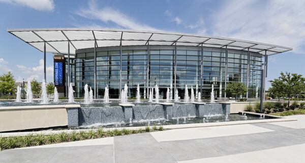 The new Sandy Springs Performing Arts Center houses the Byers Theatre, which has seating for 1,070 on three levels including box seats. The new City Springs Theatre Company will perform there. BOB ANDRES / BANDRES@AJC.COM