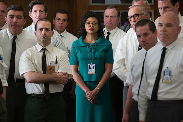 Taraji P. Henson as Katherine Johnson, center, in a scene from "Hidden Figures."  Henson did not receive an Oscar nomination for her role.