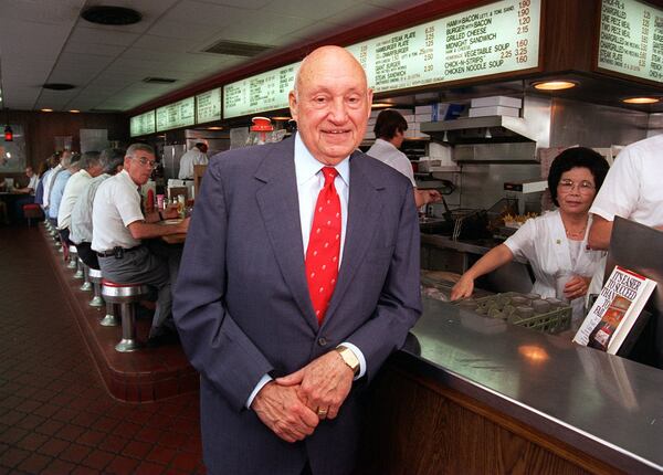 Truett Cathy at the Dwarf House, which preceded Chick-fil-A, in 1996. AJC file photo/Johnny Crawford.