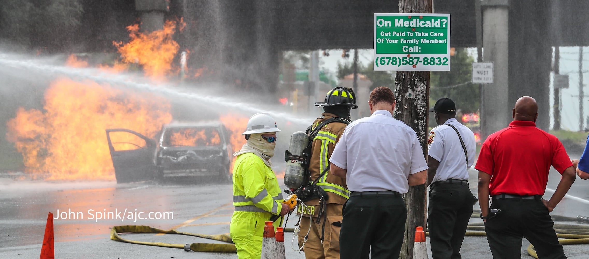 Gas fire shuts Langford Parkway