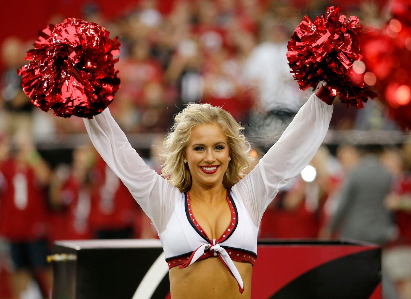 NFL cheerleaders perform at preseason games