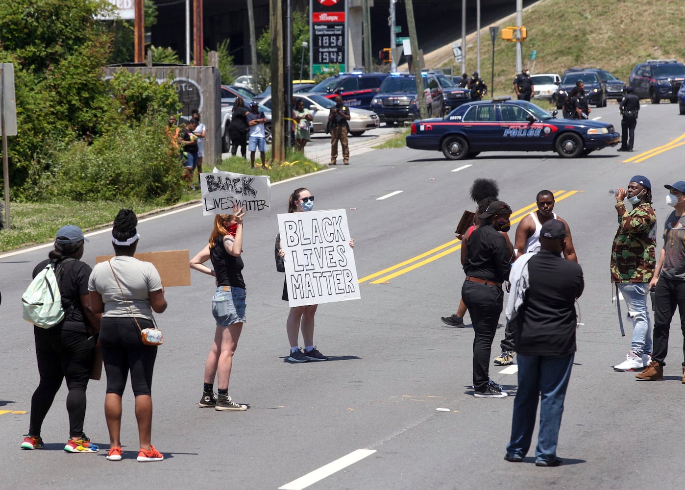 PHOTOS: Protesters hold demonstration in Atlanta over police shooting of Rayshard Brooks