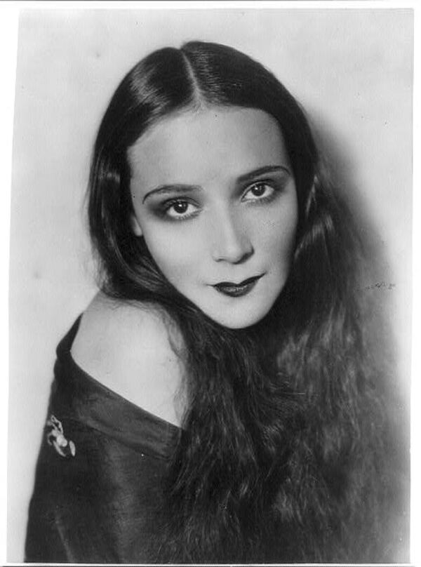 A young Delores del Rio is pictured here. The Mexican-born entertainer was the first Hispanic actress to make it big in the golden age of Hollywood, starting off in silent pictures, then moving on to major movies, theater and television.