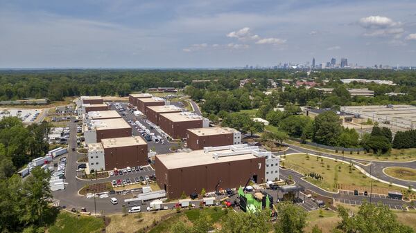 Tyler Perry Studios has built a dozen soundstages that the company rents to other production companies. Films including Black Panther and First Man have shot scenes in these buildings. The 50-year-old Perry has raked in more than $1.1 billion in domestic box office gross from his 22 films and more than 500 episodes of TV.  SPECIAL to AJC from Tyler Perry Studios.