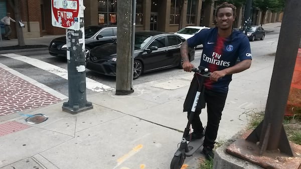 Sometimes it’s the journey, not the destination that matters. Businesses are rushing to offer new mini devices for rent as ways to get around intown. Tom Smith of Atlanta insisted riding rental electric scooters is a good way to meet women. MATT KEMPNER / AJC