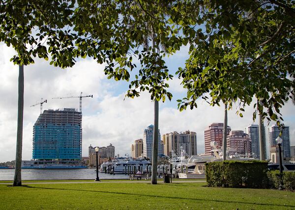 Construction continues on The Bristol, the most expensive condominium built in West Palm Beach and an alternative to scarce single-family opportunities in Palm Beach. Allen Eyestone / Daily News